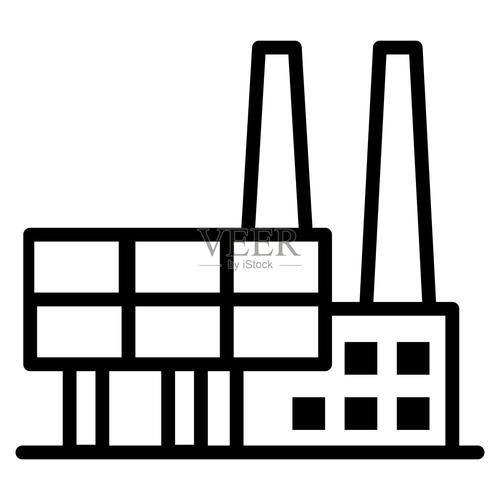 工厂图标矢量插图 平面设计实用指南